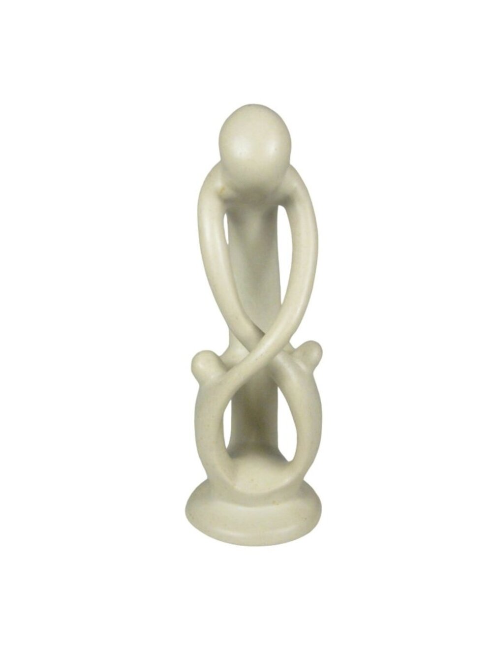 Hand Carved Soapstone Sculpture Parent Child Children Mom Dad Kenya 8 inch